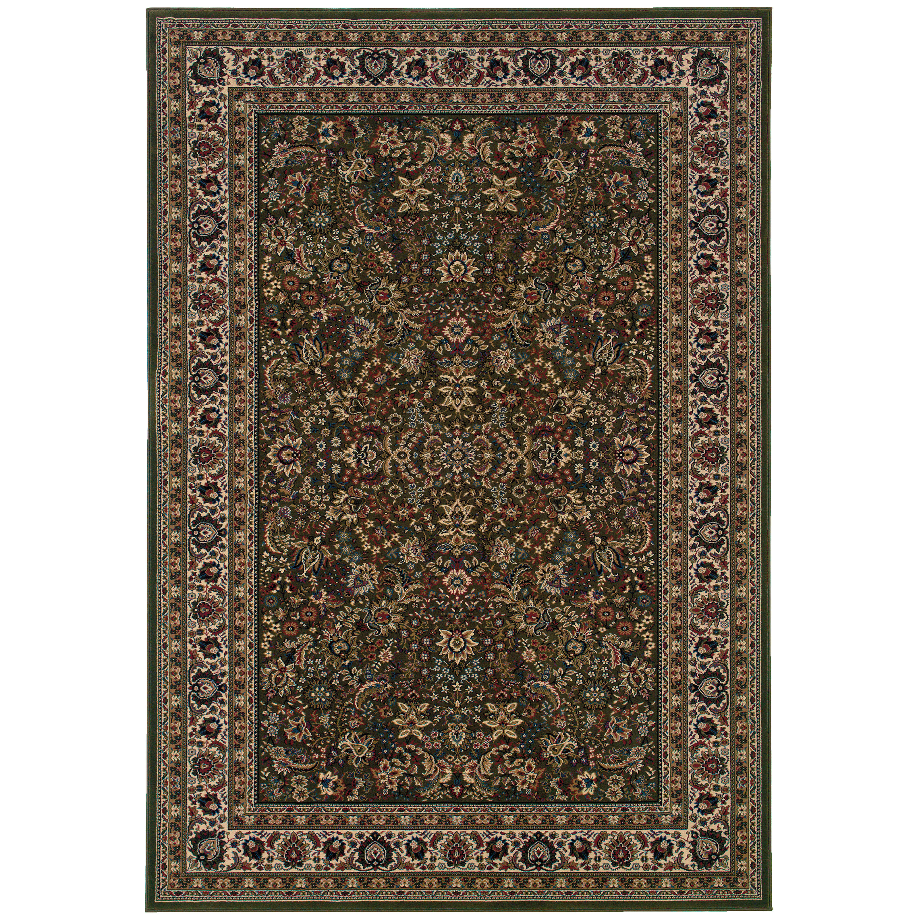 OW Ariana 213g Green/Ivory Area Rug | Carpet Exchange