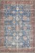 Loren LQ-01 Blue/Brick Area Rug