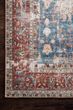 Loren LQ-01 Blue/Brick Area Rug