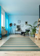 Afuera Yacht Club Sea Mist/Ivory Area Rug