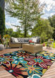Covington Geranium Navy/Multi Area Rug