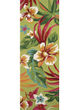 Covington Painted Fern Fern/Red Area Rug