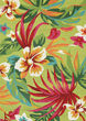 Covington Painted Fern Fern/Red Area Rug