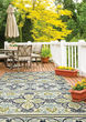 Covington Pegasus Ivory/Navy/Lime Area Rug
