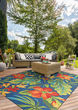 Covington Tropical Orchid Azure/Forest Area Rug