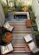 Dolce Striped Sunset Area Rug