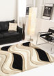 Eternity 1071 Black/Beige Waves Area Rug
