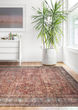 Layla LAY-01 Brick/Blue Area Rug