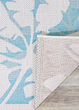 Monaco Coastal Floral Ivory/Turquoise Area Rug