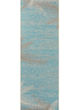 Monaco Tropical Palms Aqua Area Rug