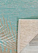 Monaco Tropical Palms Aqua Area Rug