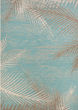 Monaco Tropical Palms Aqua Area Rug