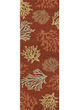 Outdoor Escape Sea Reef Terra Cotta Area Rug