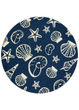 Outdoor Escape Cardita Shells Navy/Ivory Rug