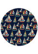 Outdoor Escape Yachting Navy Area Rug