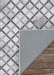 Prairie Retro Lattice Grey Ivory Area Rug