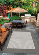 Recife Checkered Field Grey/White Area Rug