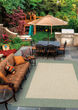 Recife Checkered Field Natural/Green Area Rug