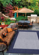 Recife Checkered Field Ivory/Indigo Area Rug