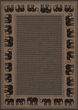 Recife Elephant Cocoa/Black Area Rug
