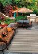 Recife Gazebo Stripe Champ/Taupe Area Rug