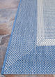 Recife Stria Texture Champagne/Blue Area Rug