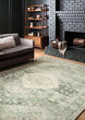 Rosette ROS-08 Teal/Ivory Area Rug