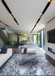 Serenity Abstract Marble Grey/Opal Area Rug
