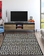 Chalet Meander Black/Ivory Area Rug