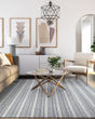 Aspen Textured Stripes Green Area Rug
