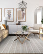 Aspen Textured Stripes Lt Beige Area Rug