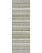 Recife Gazebo Stripe Sage Leaf/Ivory Area Rug