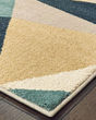Carson 9659b Blue/Orange Area Rug
