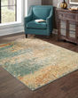 Carson 9654b Blue/Orange Area Rug