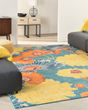Allur ALR06 Turquoise Multicolor Area Rug
