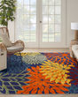 Aloha ALH05 Navy Multicolor Area Rug