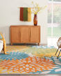 Aloha ALH05 Turquoise Multicolor Area Rug