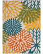 Aloha ALH05 Turquoise Multicolor Area Rug