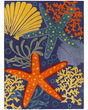 Aloha ALH24 Navy Multicolor Area Rug