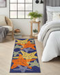 Aloha ALH28 Blue Multicolor Area Rug