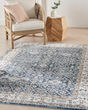 American Manor AMR01 Blue/Ivory Area Rug