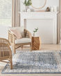 American Manor AMR01 Blue/Ivory Area Rug