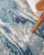 American Manor AMR03 Blue/Ivory Area Rug