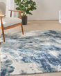 American Manor AMR03 Blue/Ivory 3'11"x5'11" Area Rug