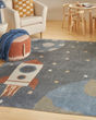 Astra Machine Washable ASW06 Sky Blue Rug