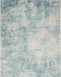 Astra Machine Washable ASW07 Blue Ivory Rug