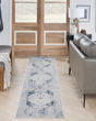 Astra Machine Washable ASW11 Blue Ivory Rug