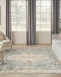 Astra Machine Washable ASW11 Silver Blue Rug