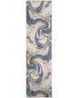 Astra Machine Washable ASW15 Ivory Blue Rug
