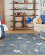 Astra Machine Washable ASW18 Blue Rug
